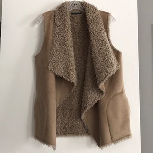 Velvet Sherpa Tan Vest